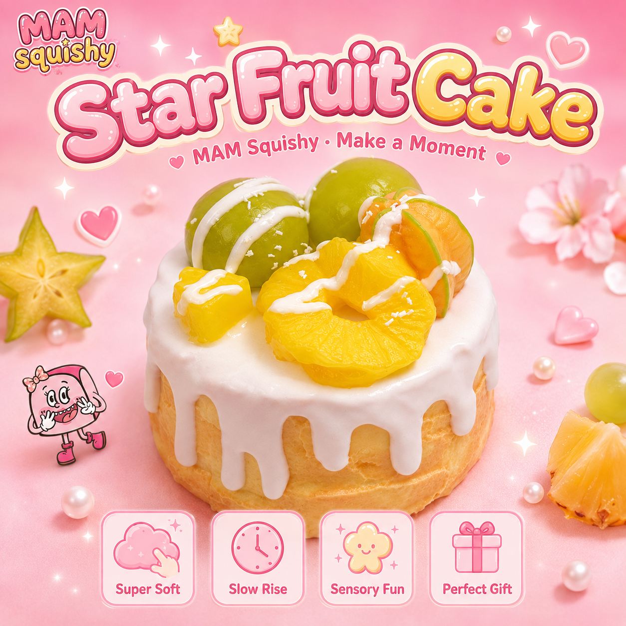 Star Fruit Cake squishy toy alternate view 5