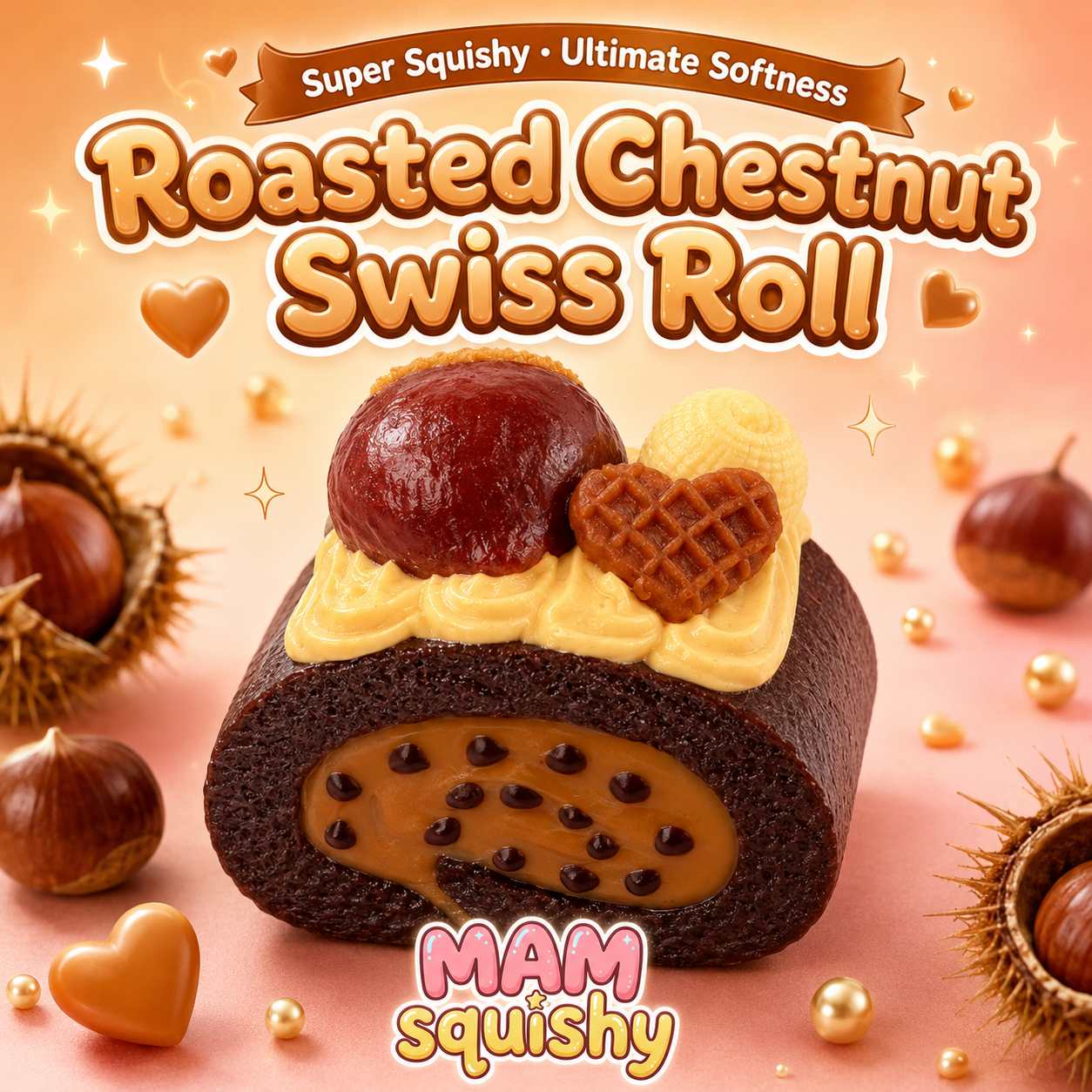 Roasted Chestnut Swiss Roll
