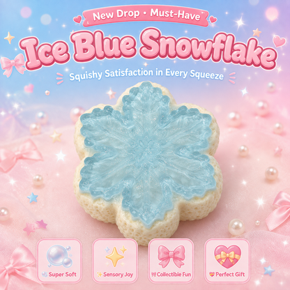 Ice Blue Snowflake squishy toy alternate view 2