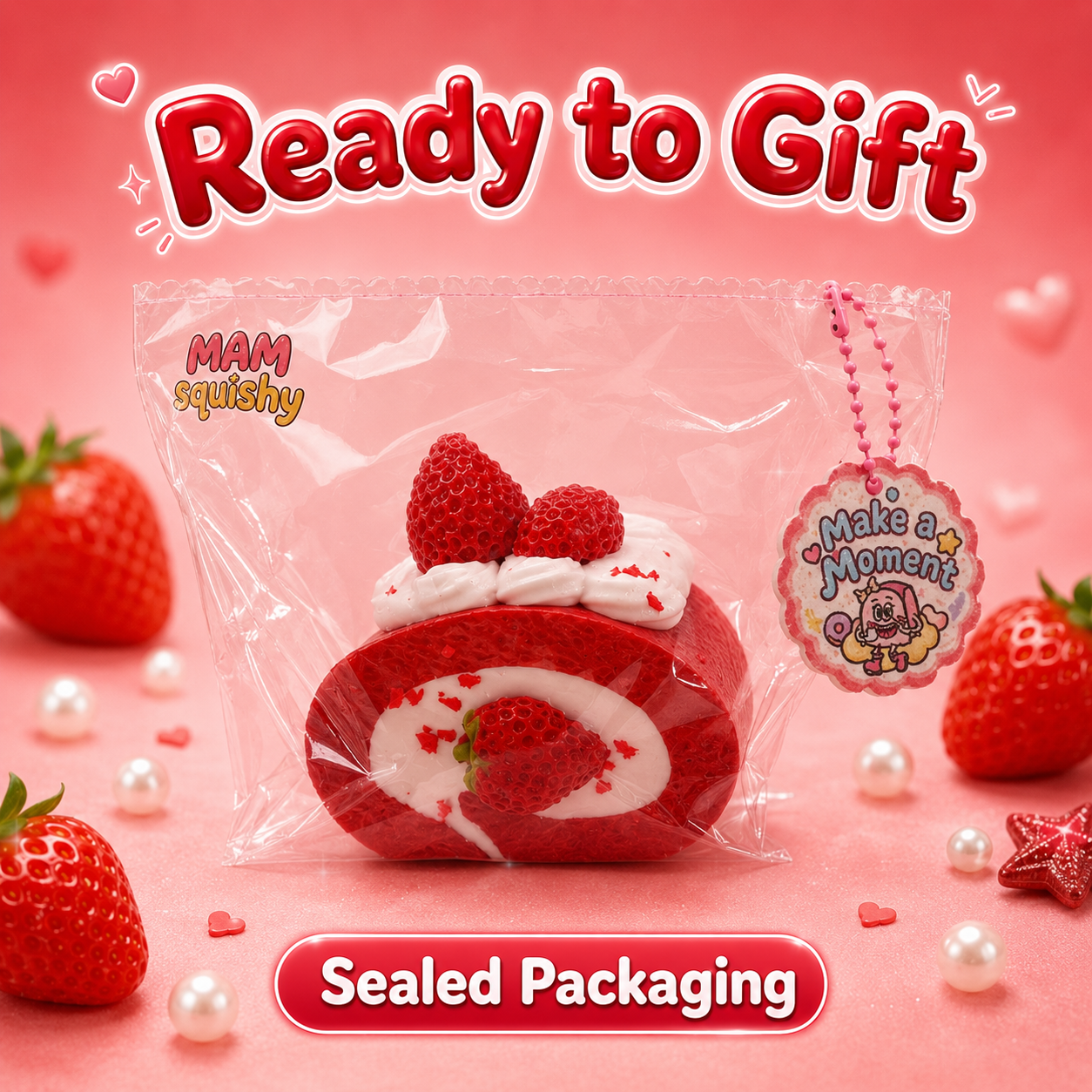 Fresh Strawberry Swiss Roll