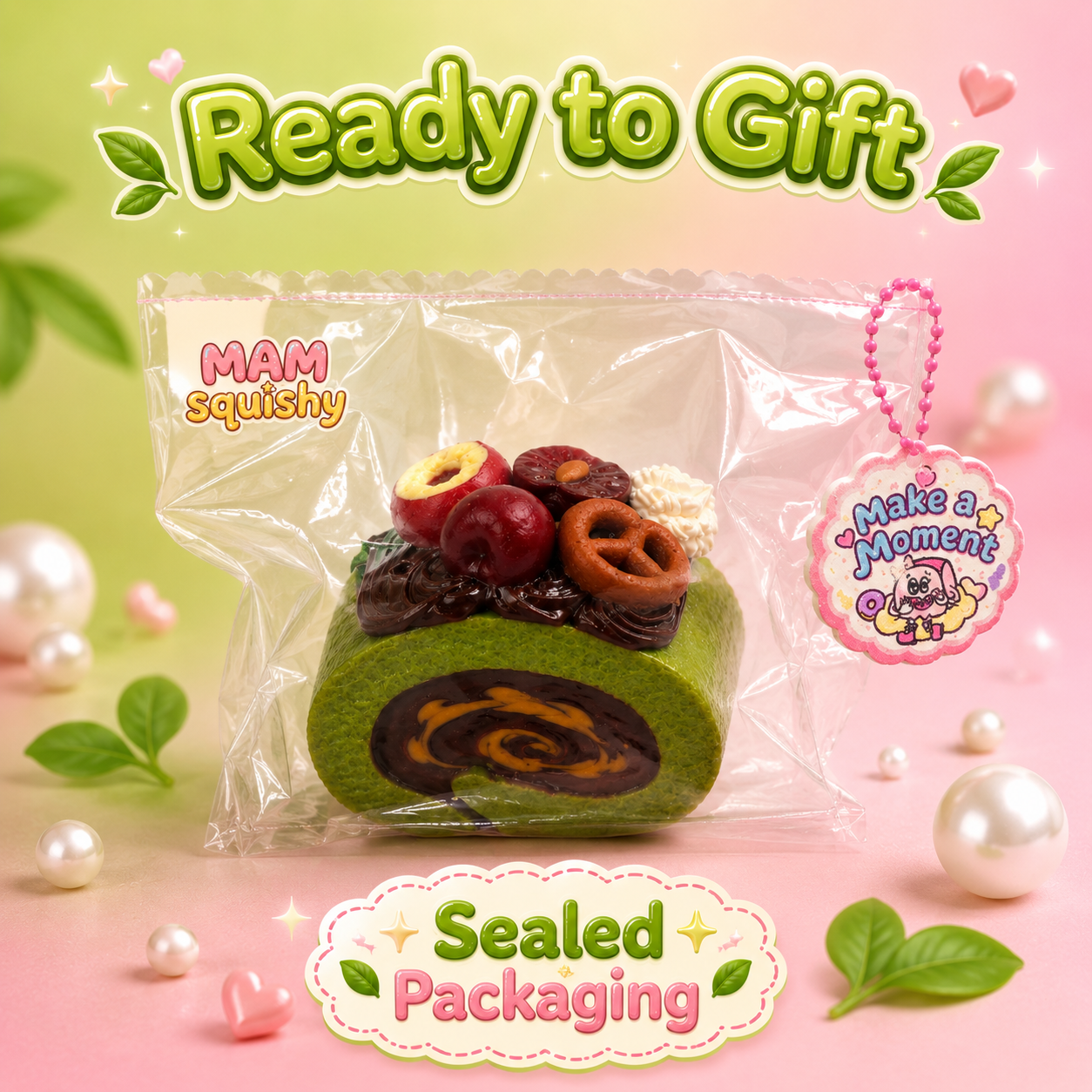 Matcha Hawthorn Swiss Roll