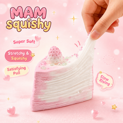 Strawberry Mille Crepe squishy toy alternate view 3