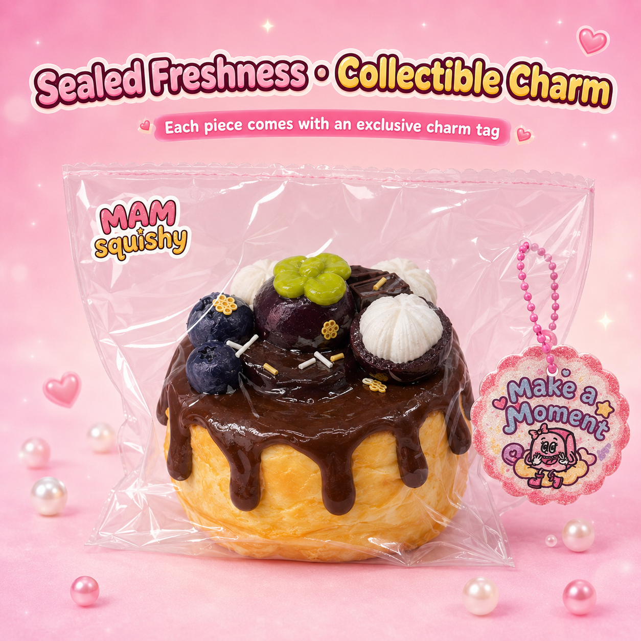 Blueberry Mangosteen Cake squishy toy alternate view 6