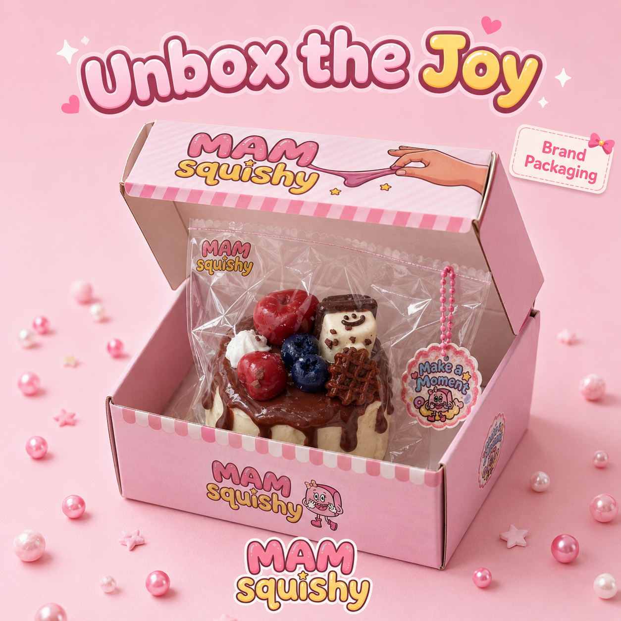 Cherry Blueberry Cocoa Cake squishy toy alternate view 8