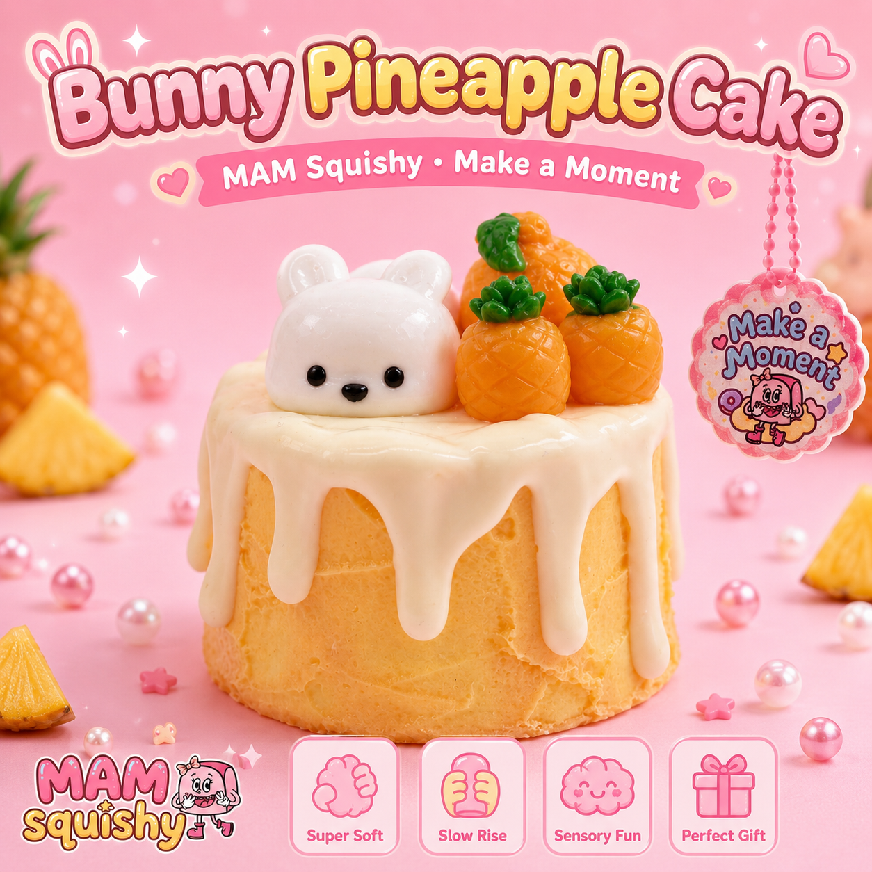 Bunny Pineapple Cake squishy toy alternate view 5