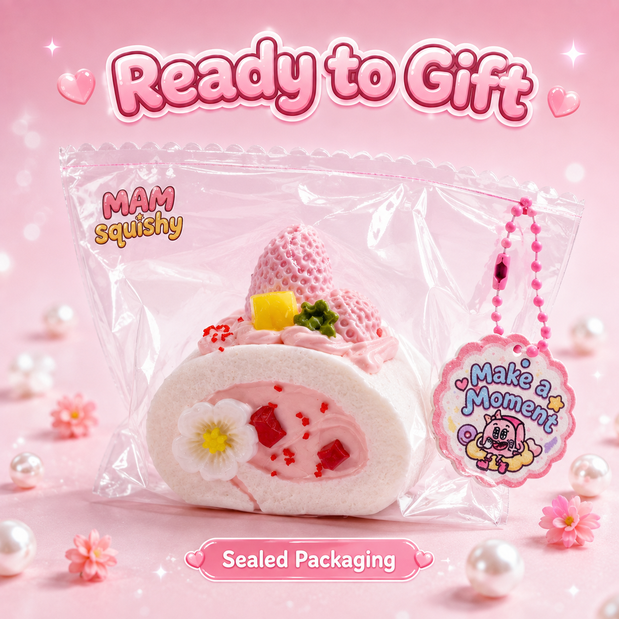 Strawberry Cream Swiss Roll