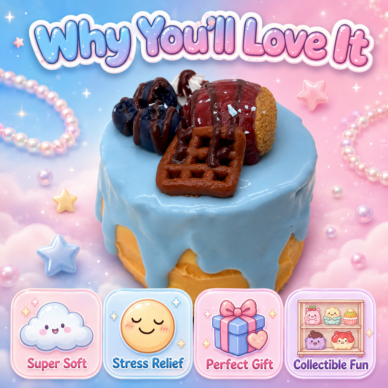 Sea Salt Chocolate Cake squishy toy alternate view 5
