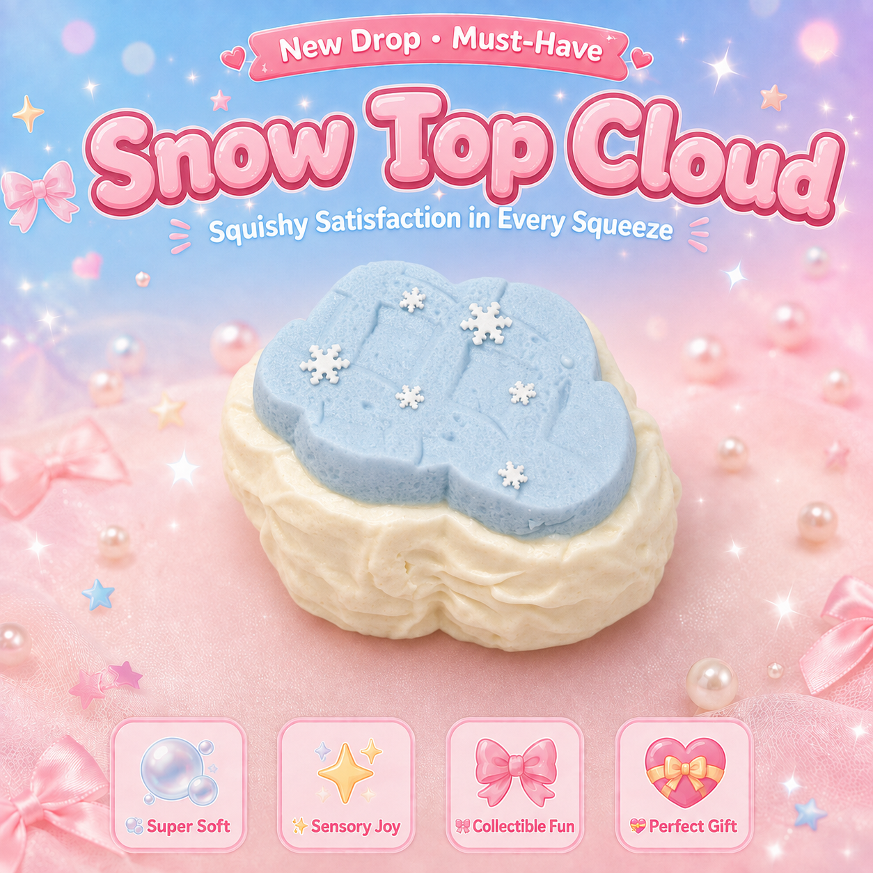 Snow Top Cloud squishy toy alternate view 2