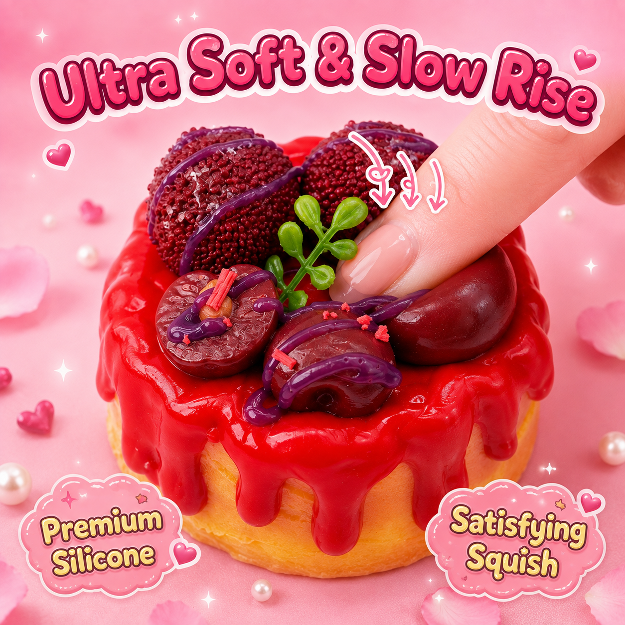 Waxberry Drizzle Cake squishy toy alternate view 3