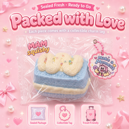 Blue Swiss Roll squishy toy alternate view 6