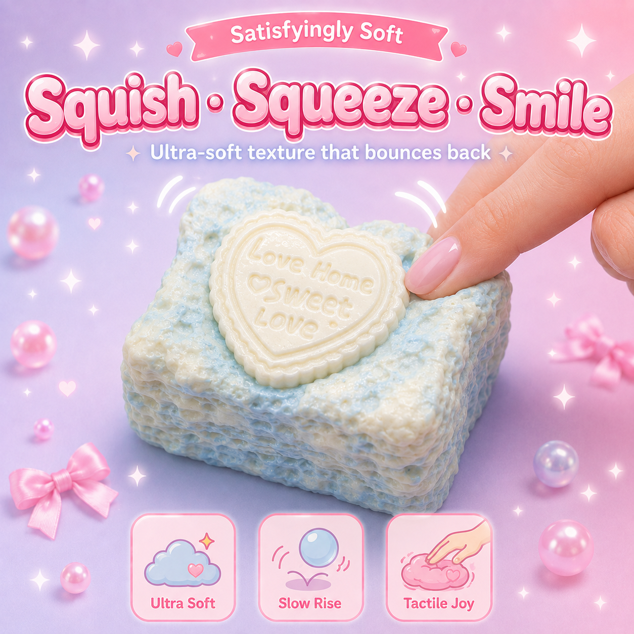 Frosty Heart Toast squishy toy alternate view 4