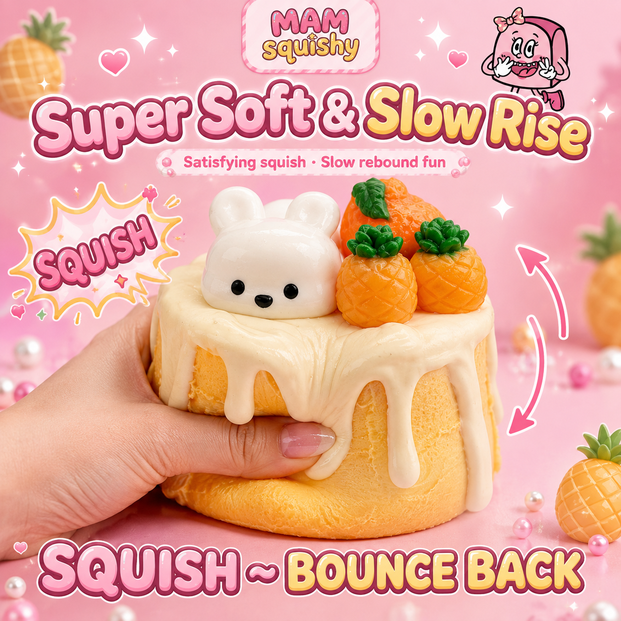 Bunny Pineapple Cake squishy toy alternate view 4