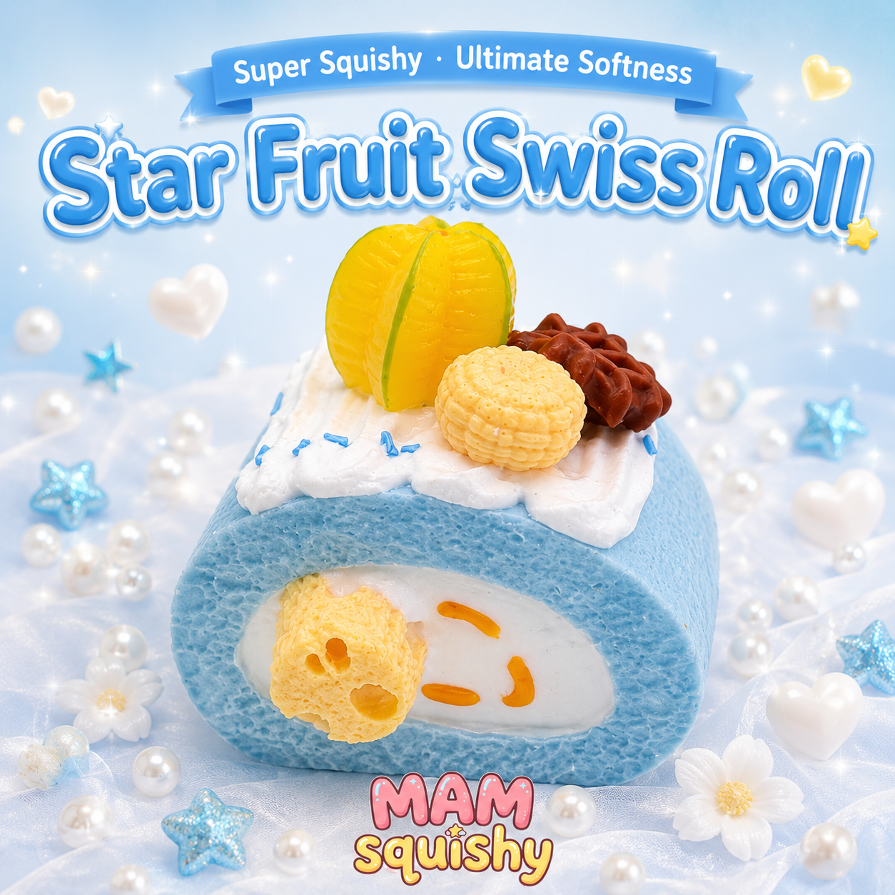 Star Fruit Swiss Roll