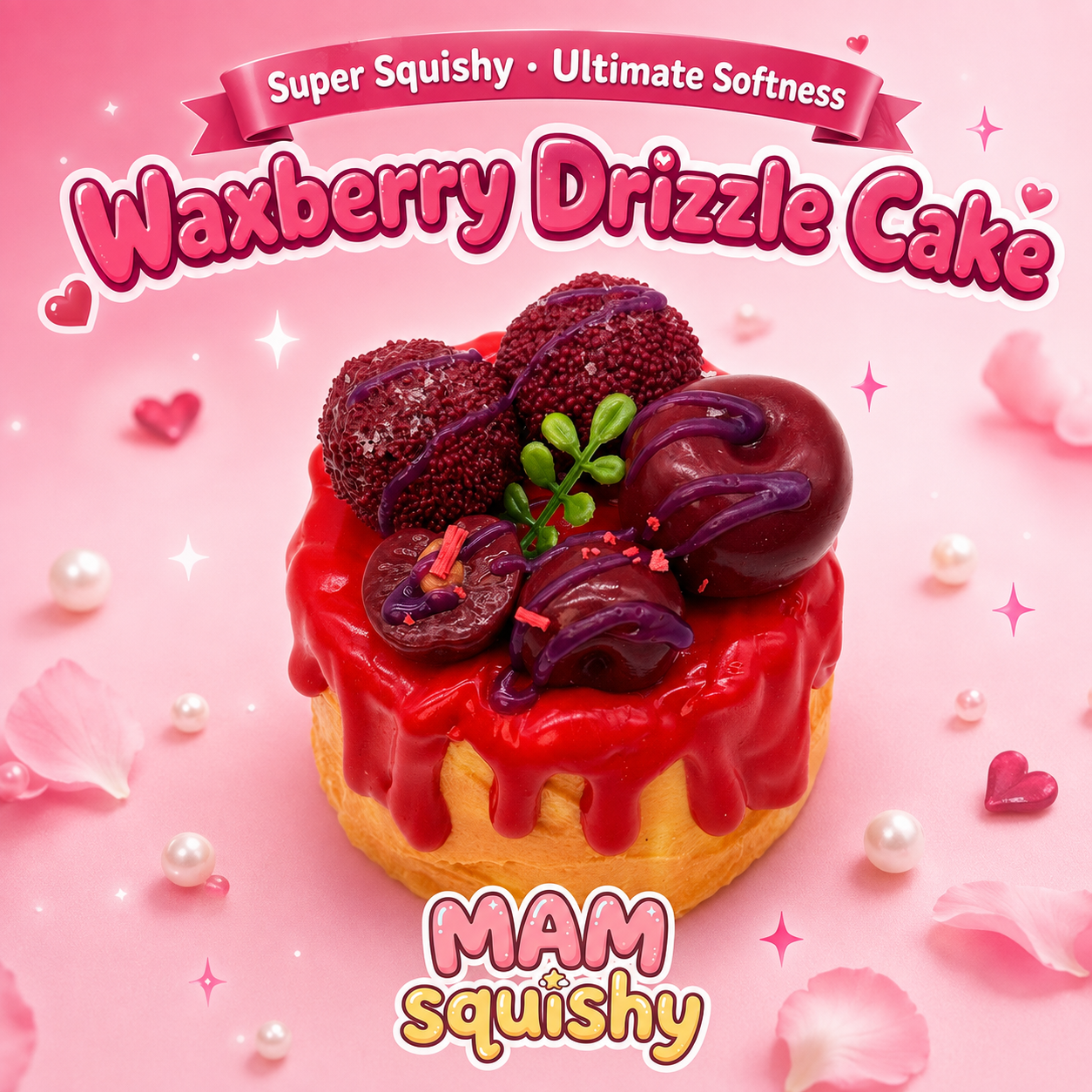 Waxberry Drizzle Cake squishy toy alternate view 9
