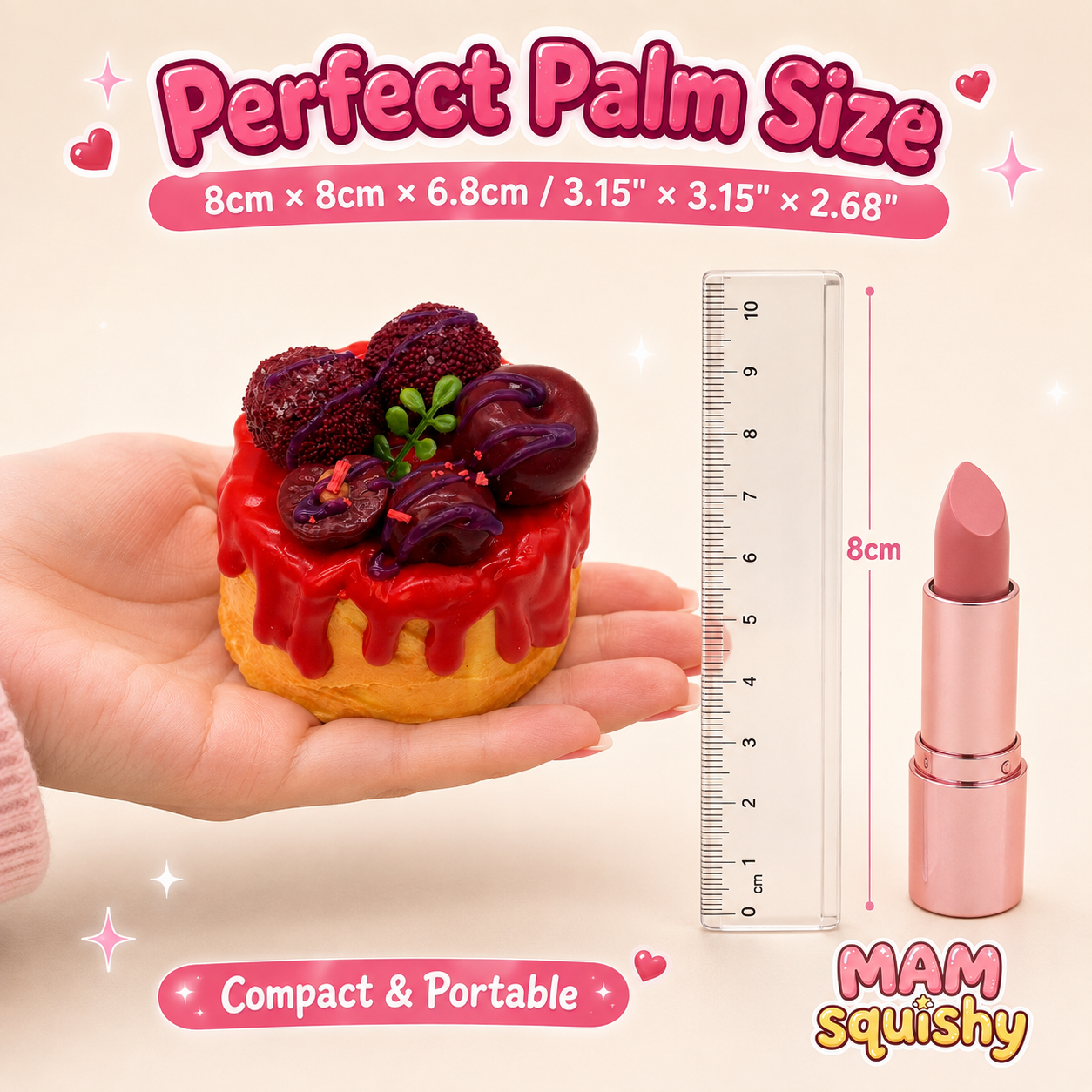 Waxberry Drizzle Cake squishy toy alternate view 2