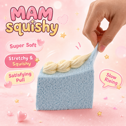 Blue Fluffy Toast squishy toy alternate view 3