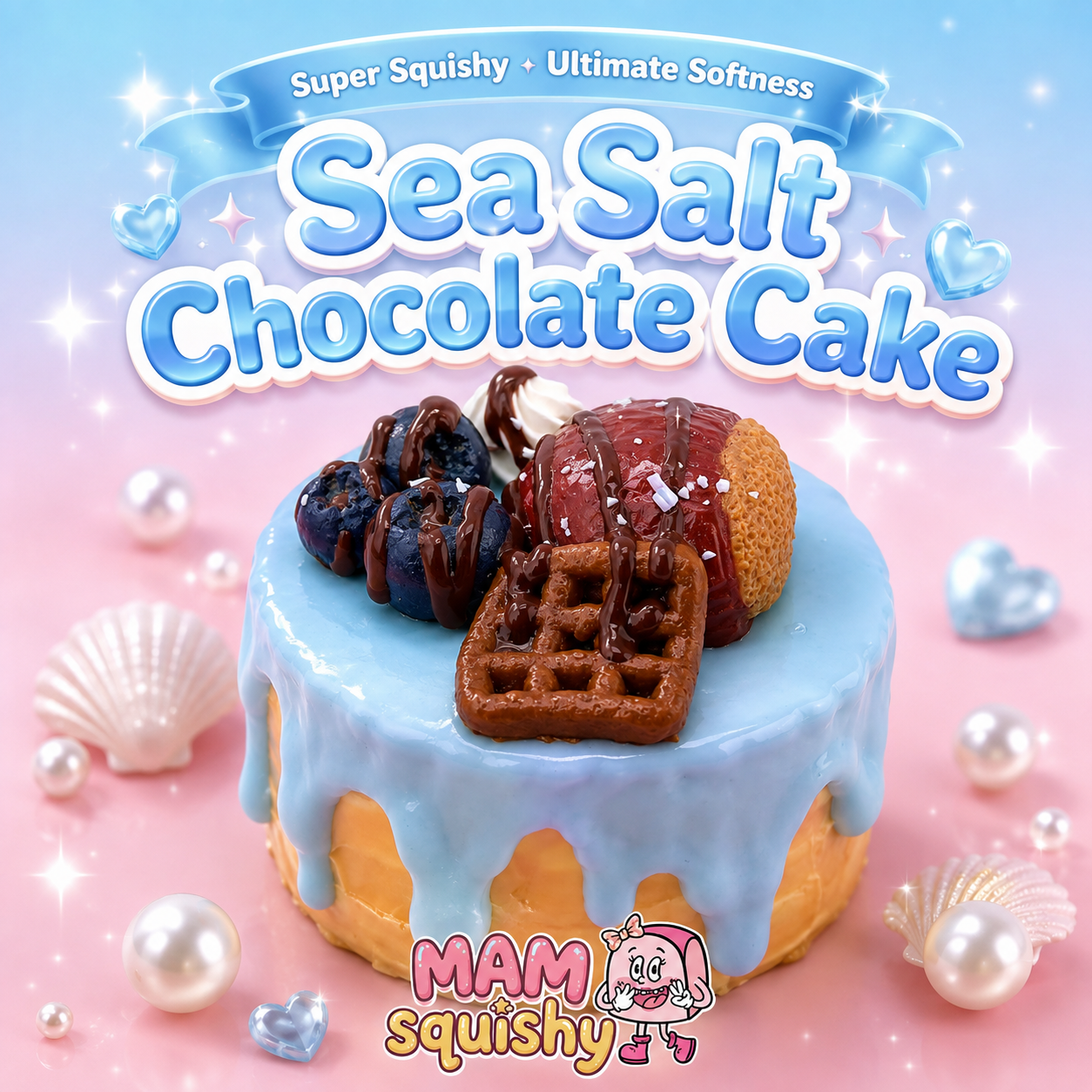 Sea Salt Chocolate Cake squishy toy alternate view 9