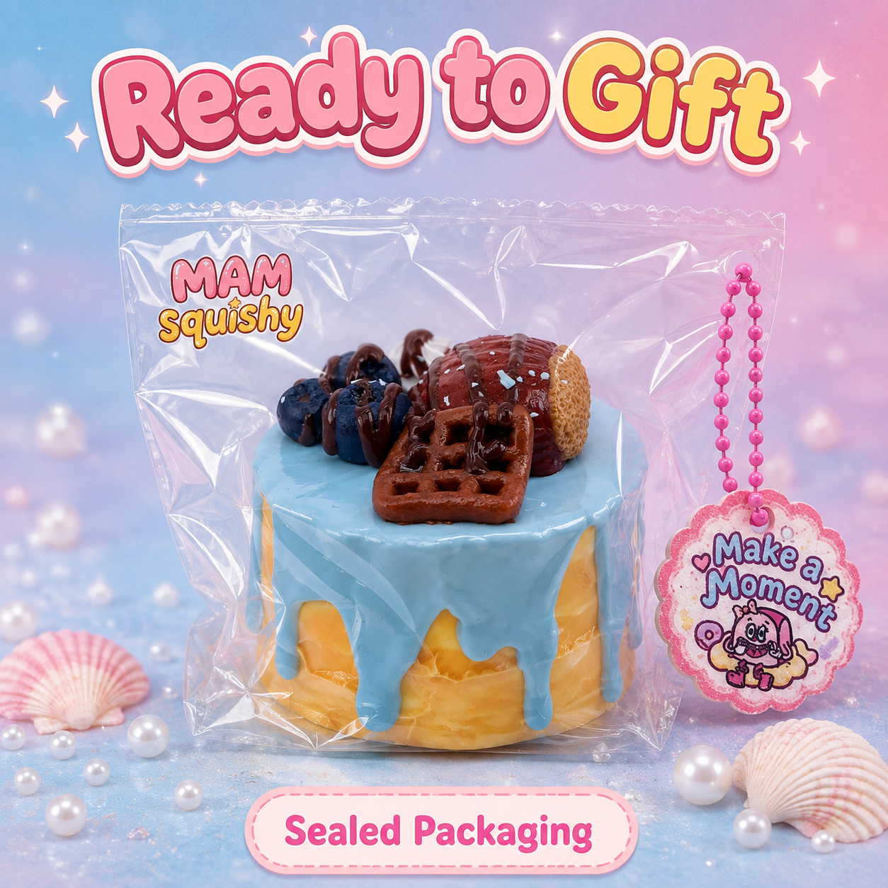 Sea Salt Chocolate Cake squishy toy alternate view 6
