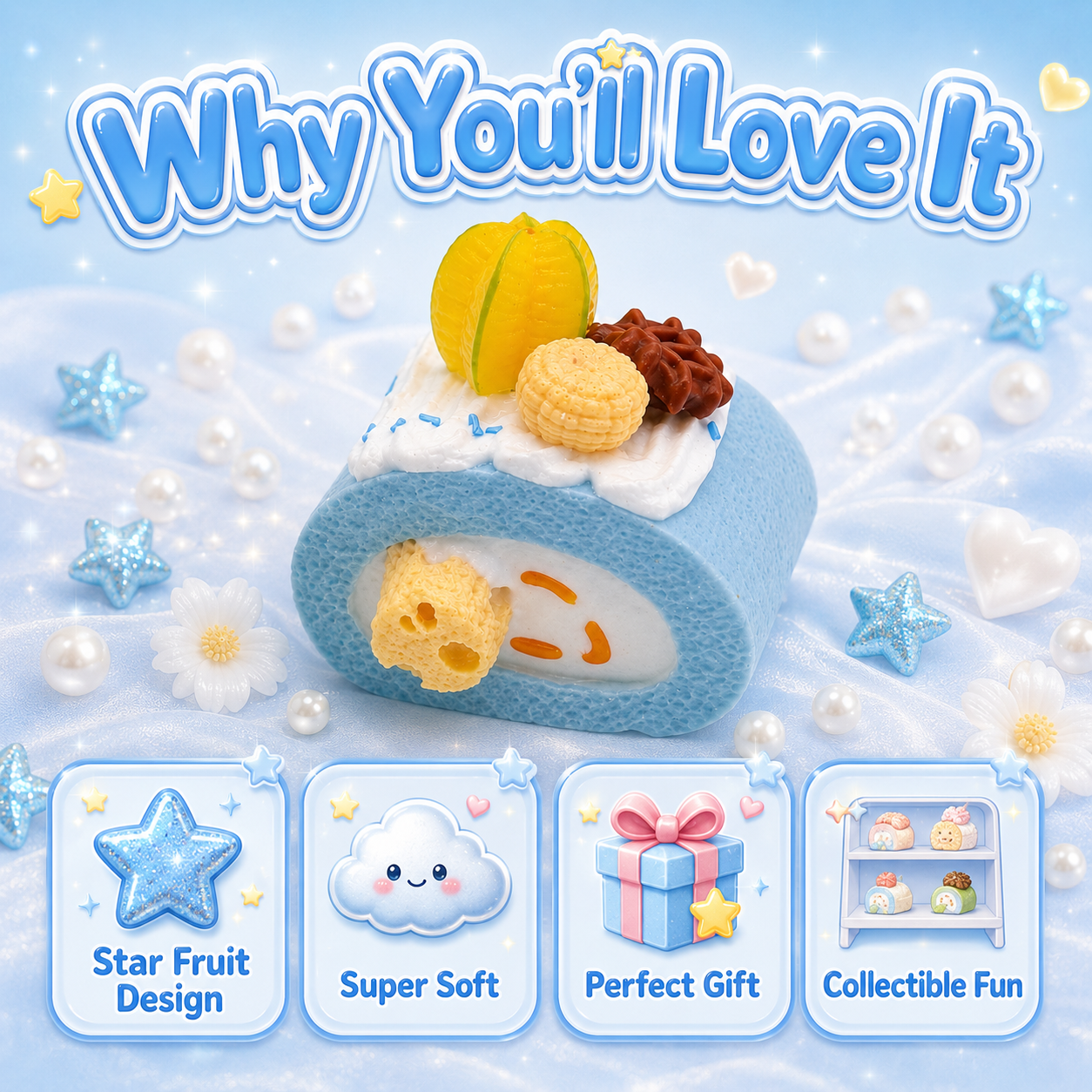 Star Fruit Swiss Roll