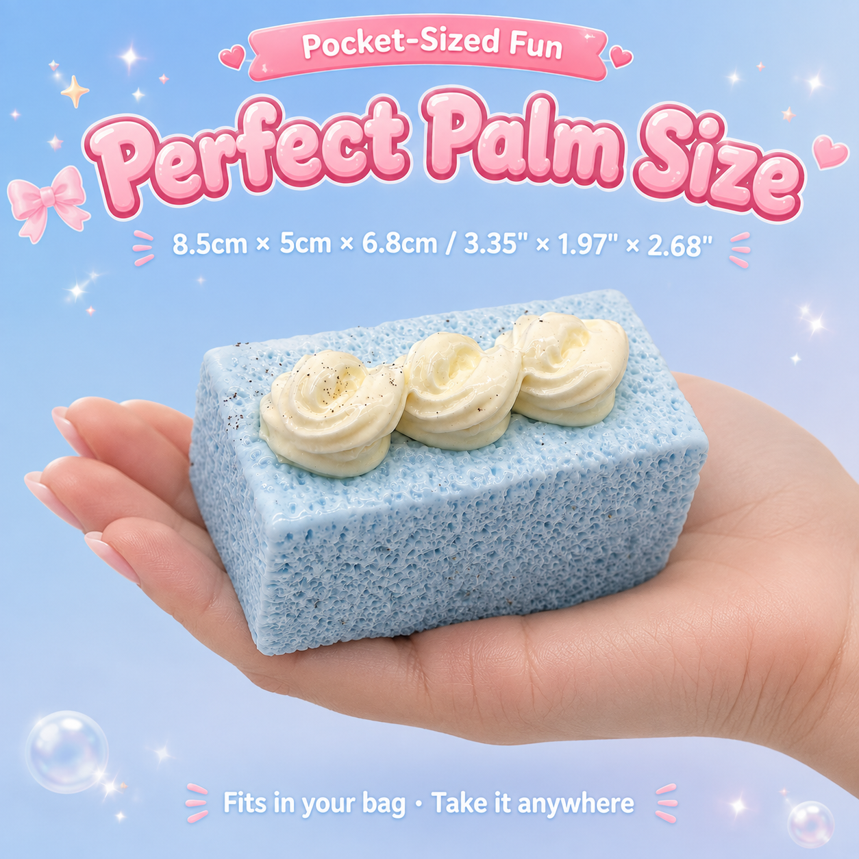 Blue Fluffy Toast squishy toy alternate view 9