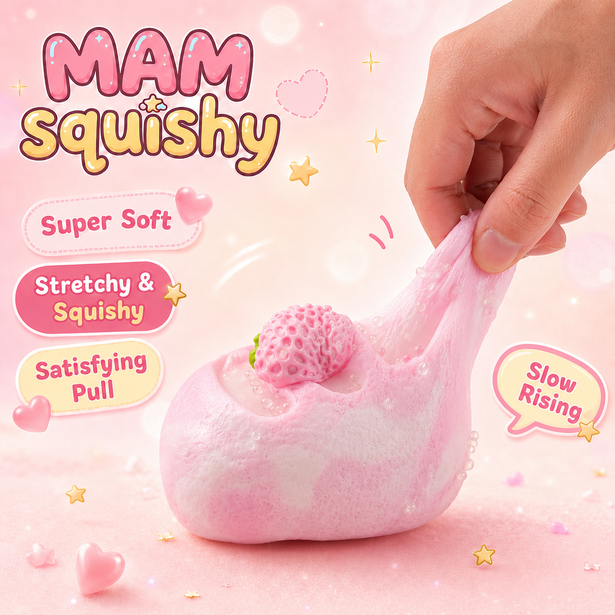Strawberry Glazed Baguette squishy toy alternate view 3