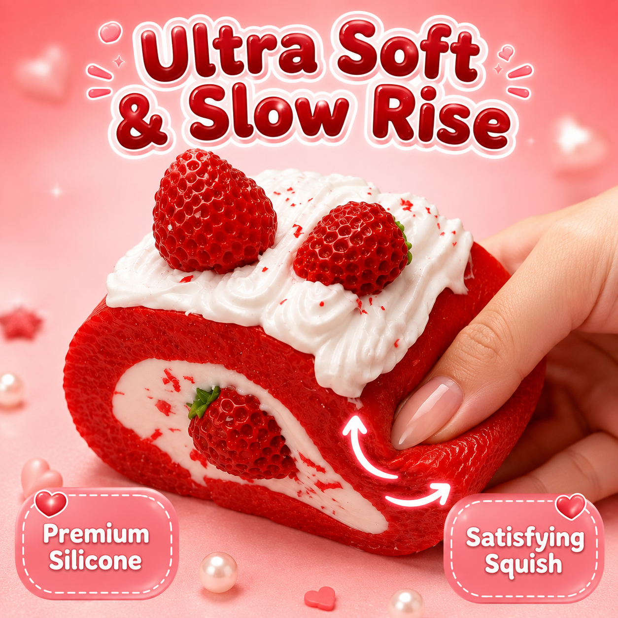 Fresh Strawberry Swiss Roll