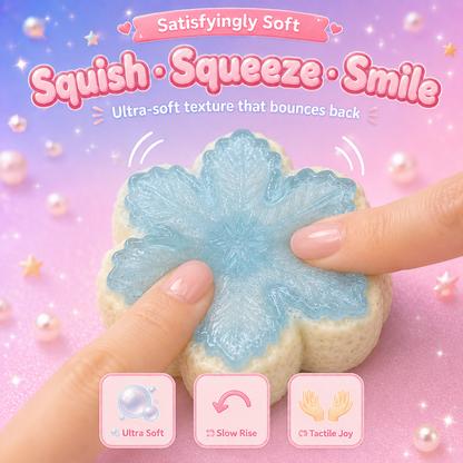 Ice Blue Snowflake squishy toy alternate view 4
