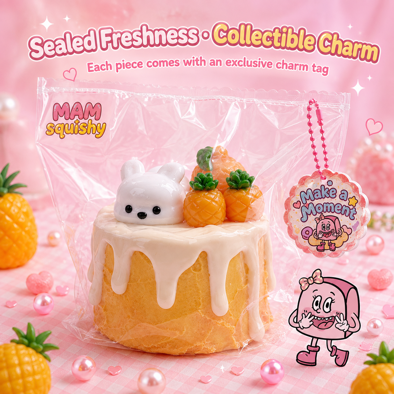 Bunny Pineapple Cake squishy toy alternate view 6