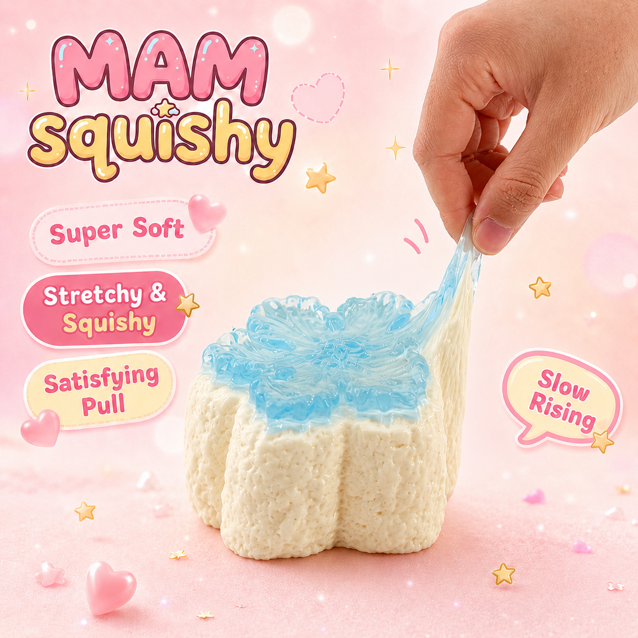 Ice Blue Snowflake squishy toy alternate view 3