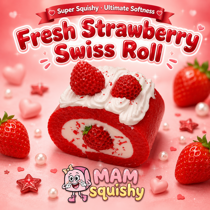 Fresh Strawberry Swiss Roll