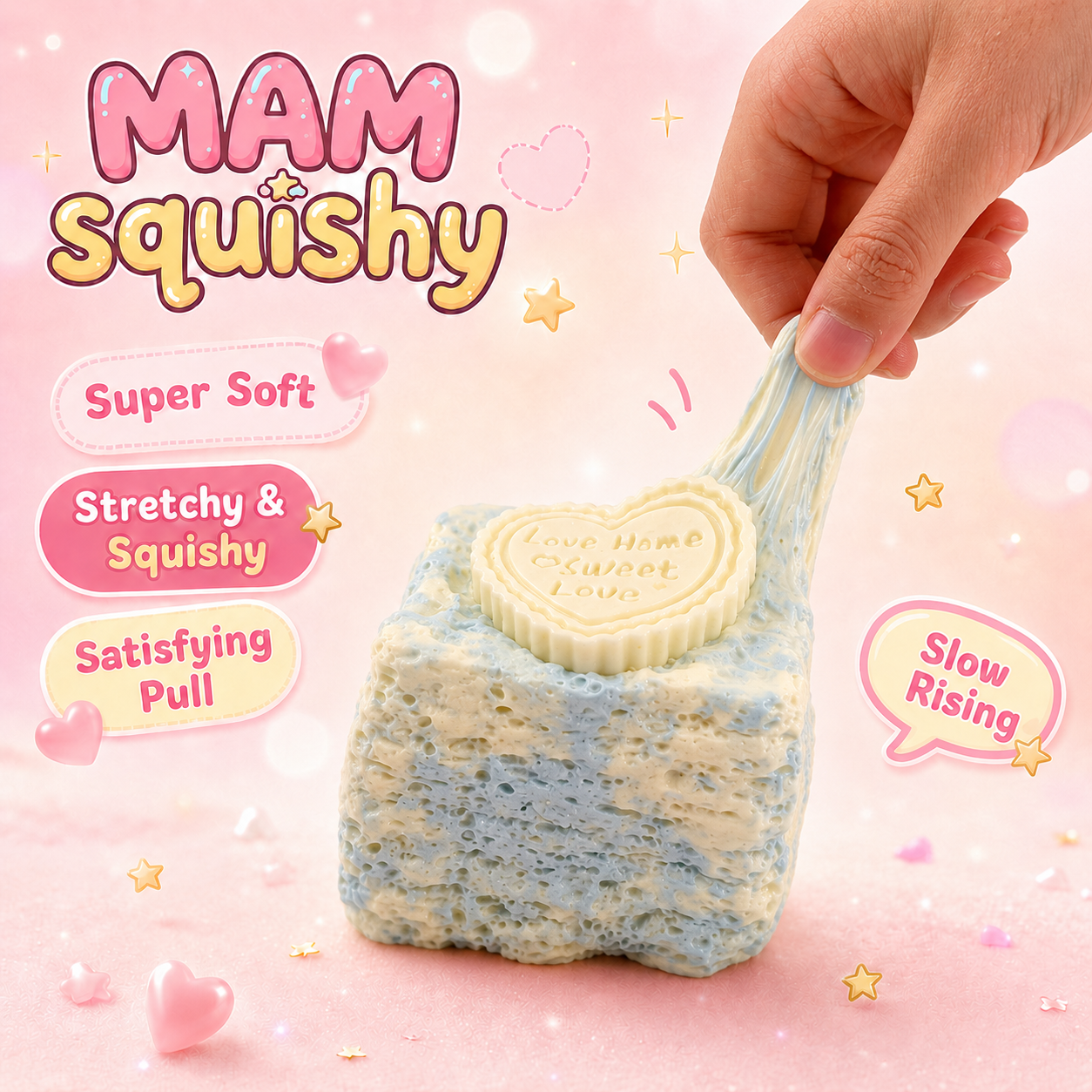 Frosty Heart Toast squishy toy alternate view 3