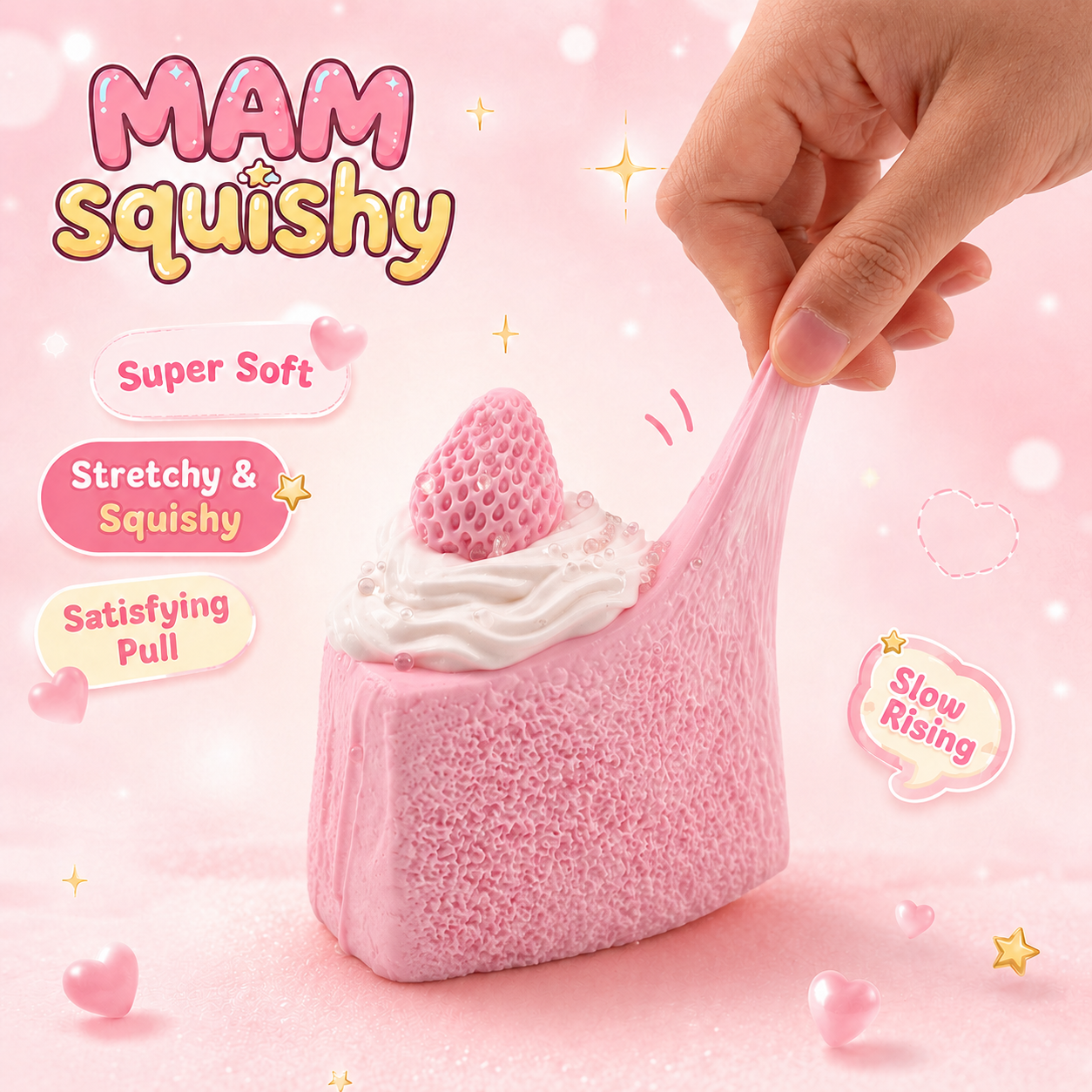 Strawberry Basque Cheesecake squishy toy alternate view 3