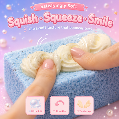 Blue Fluffy Toast squishy toy alternate view 5