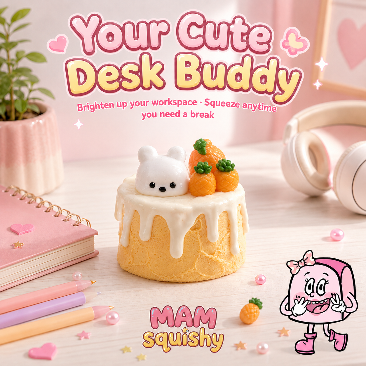 Bunny Pineapple Cake squishy toy alternate view 9