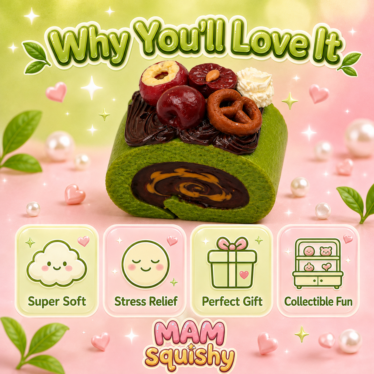 Matcha Hawthorn Swiss Roll