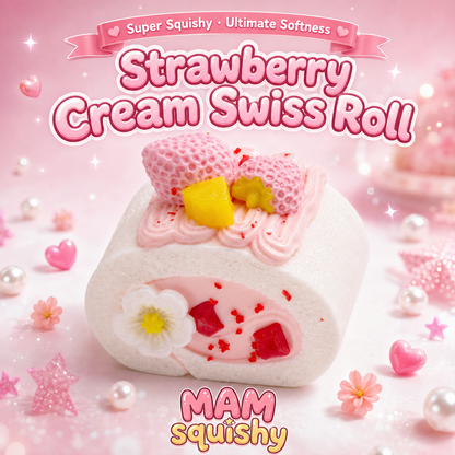 Strawberry Cream Swiss Roll